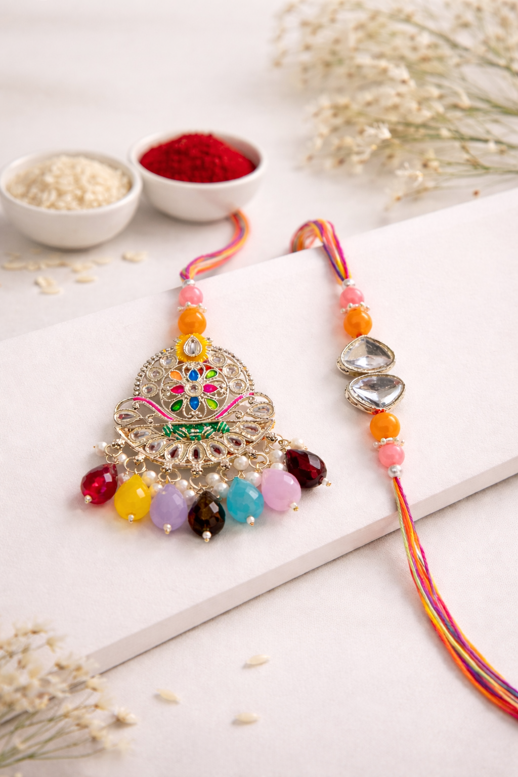 Kunda Multicoloured Tassel Bhaiya Bhabhi Set