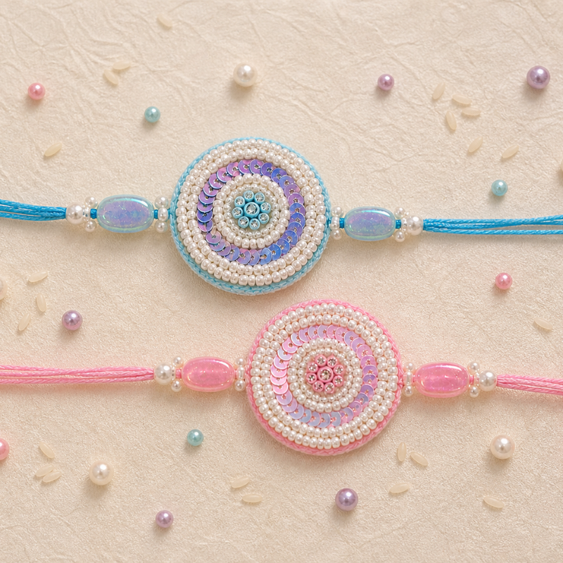 Pearl And Sequence Work Rakhi