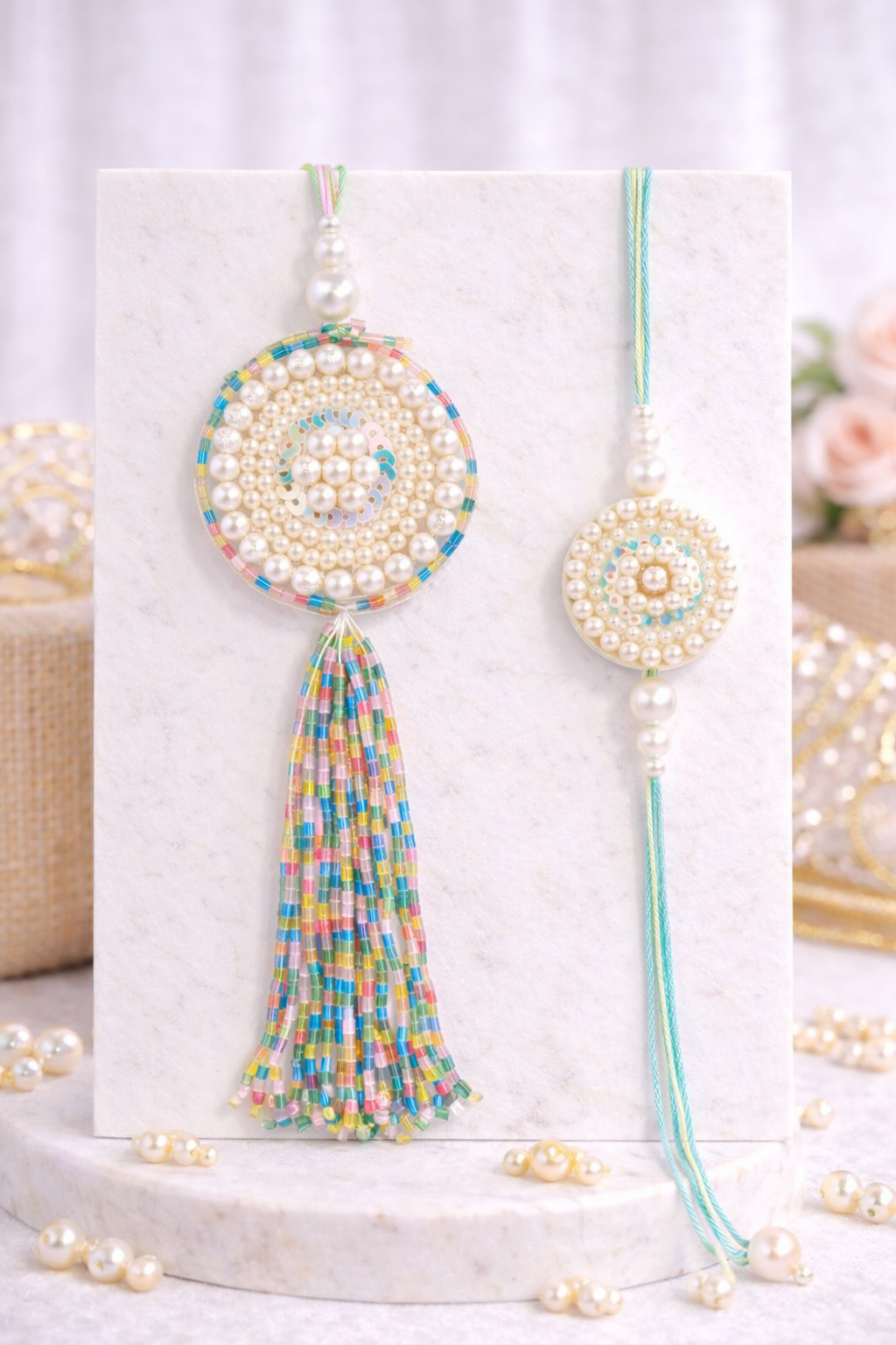 Multicoloured Tassel Bhaiya Bhabhi Rakhi