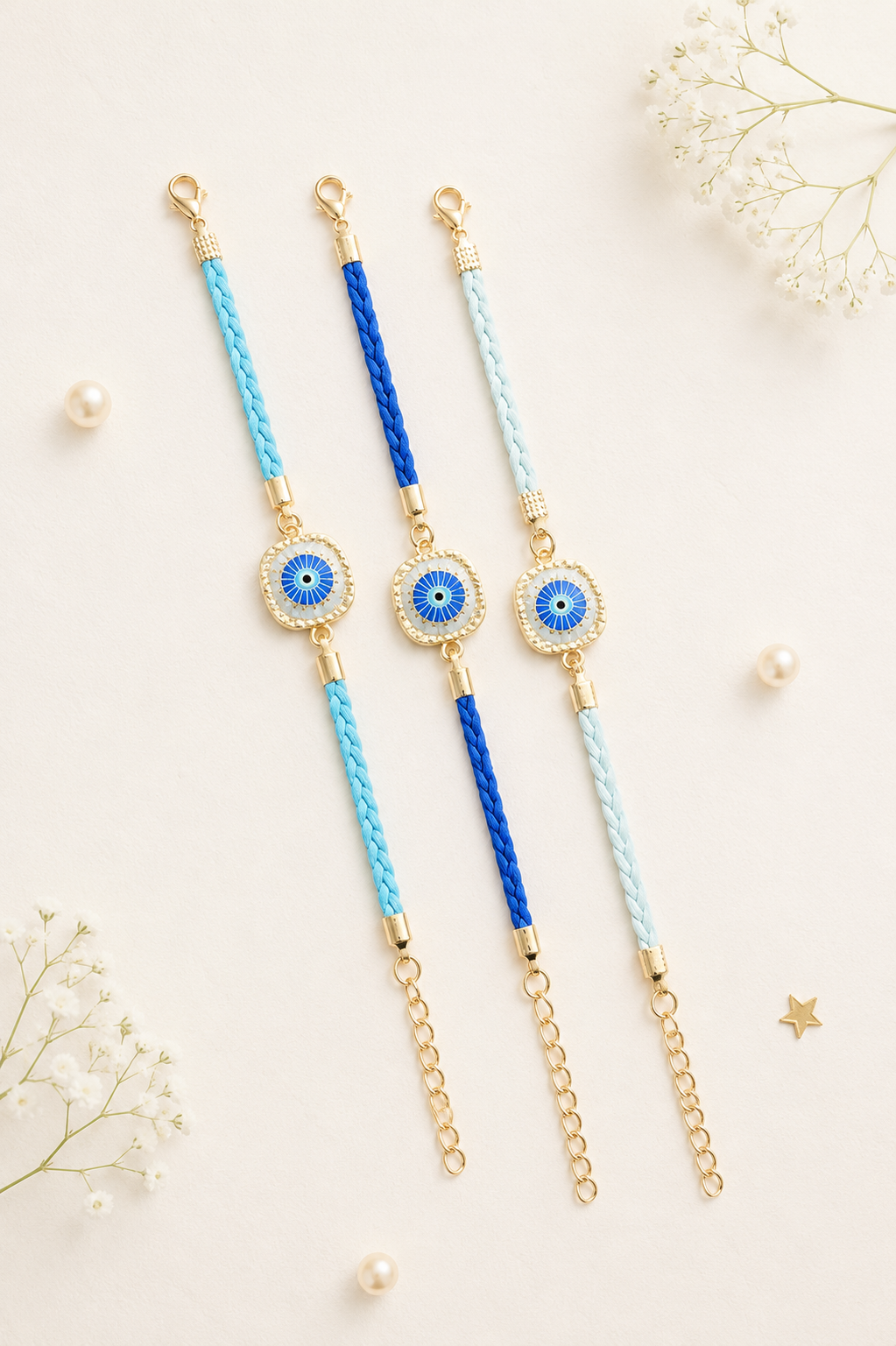Evil Eye Leather Bracelet