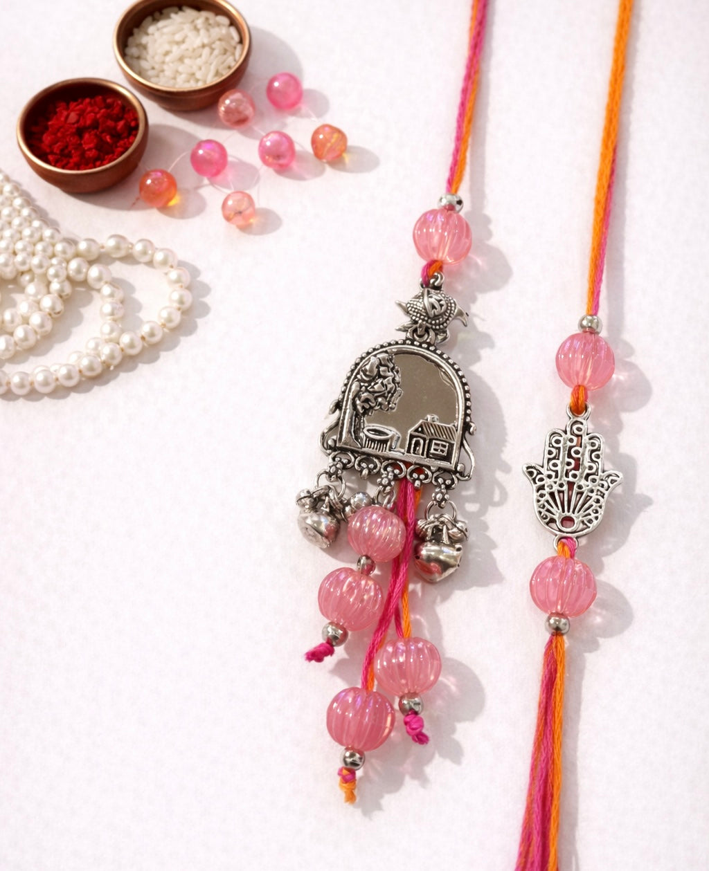 Silver Bird Work Bhaiya Bhabhi Set