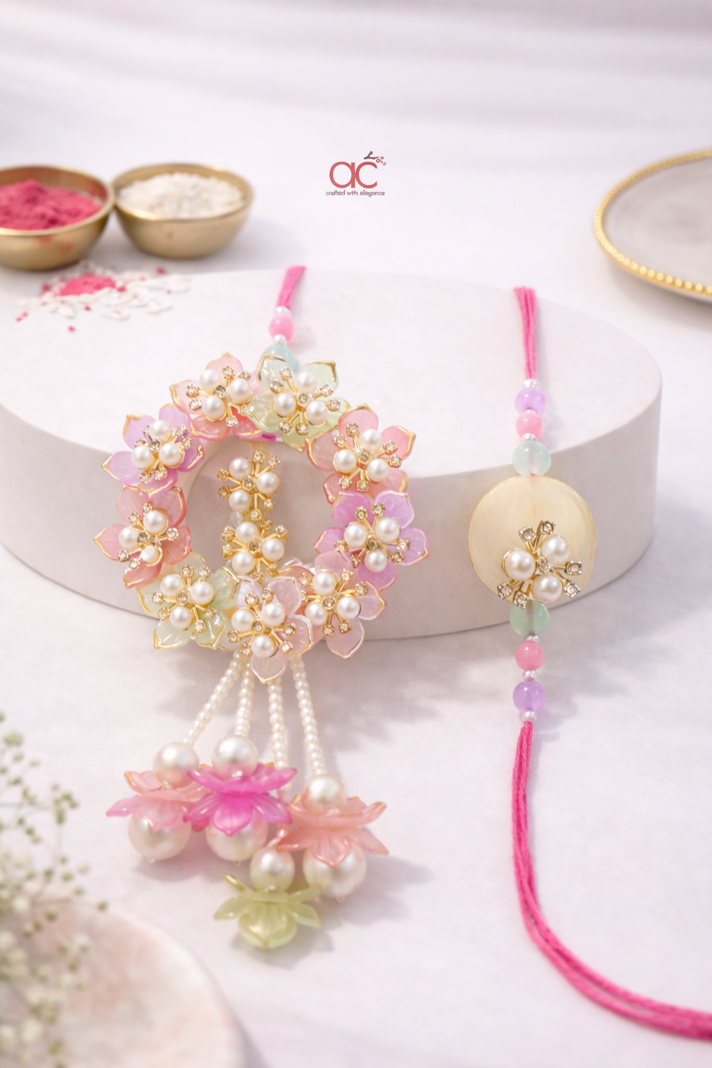 Rainbow Flower Bloom Bhaiya Bhabhi Set