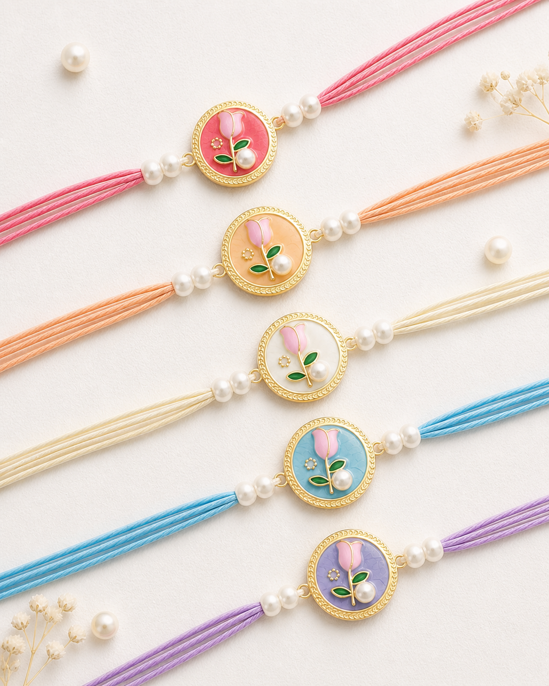 Rose Embossed Rakhi