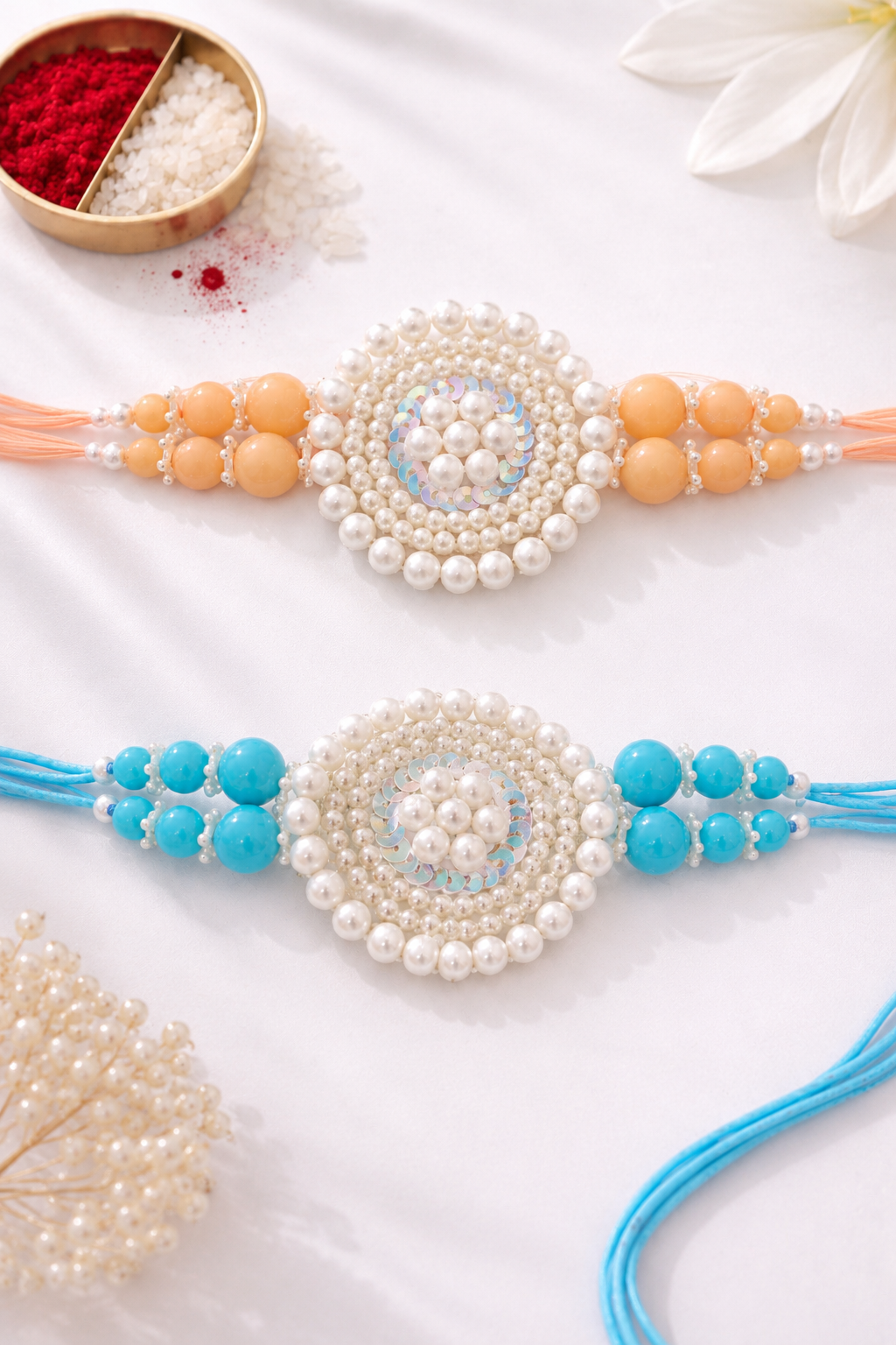 Round Pearl Rakhi