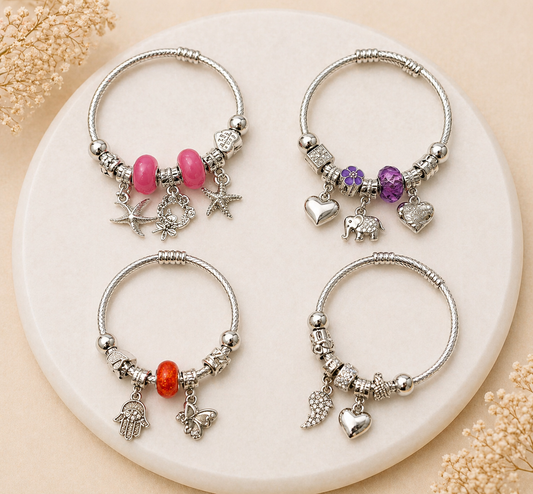 Metallic Charm Bracelet