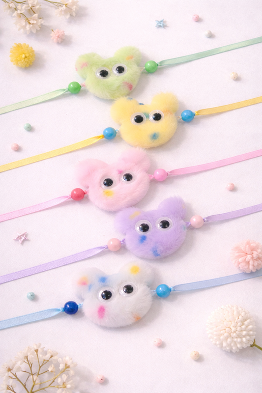 Fluffy Buddy Rakhi (Random Colour)