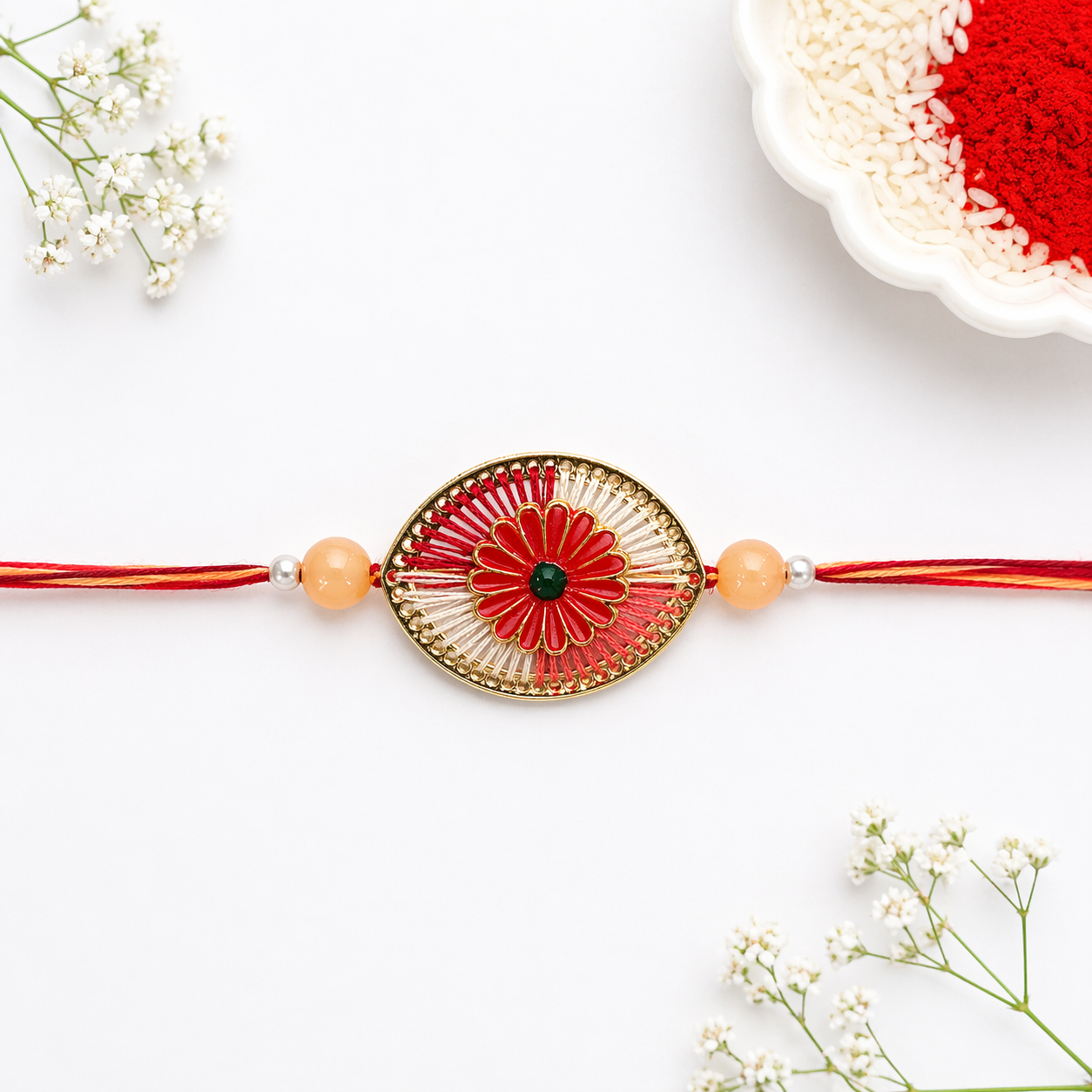 Floral Charm Designer Rakhi
