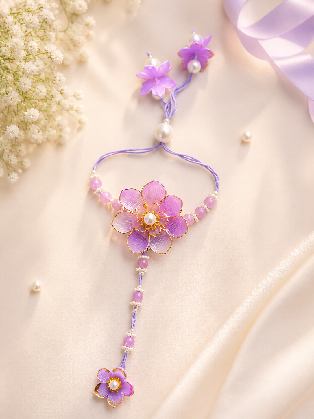 Threadwork And Flower Hathful