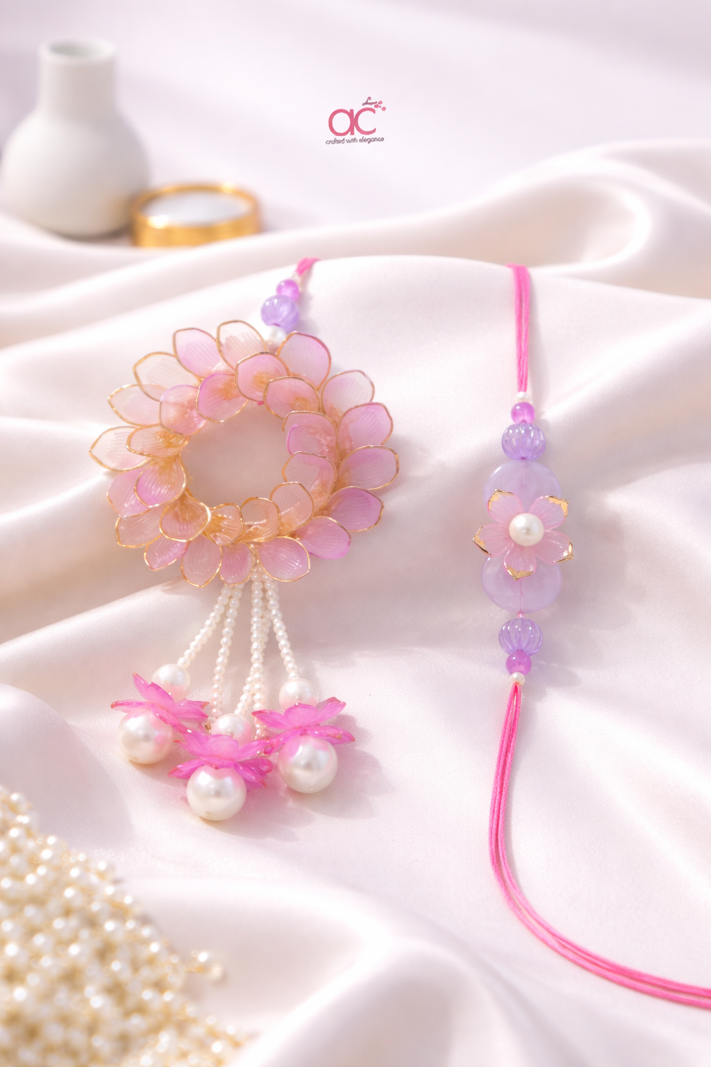 Luxury Floral Bhaiya Bhabhi Set