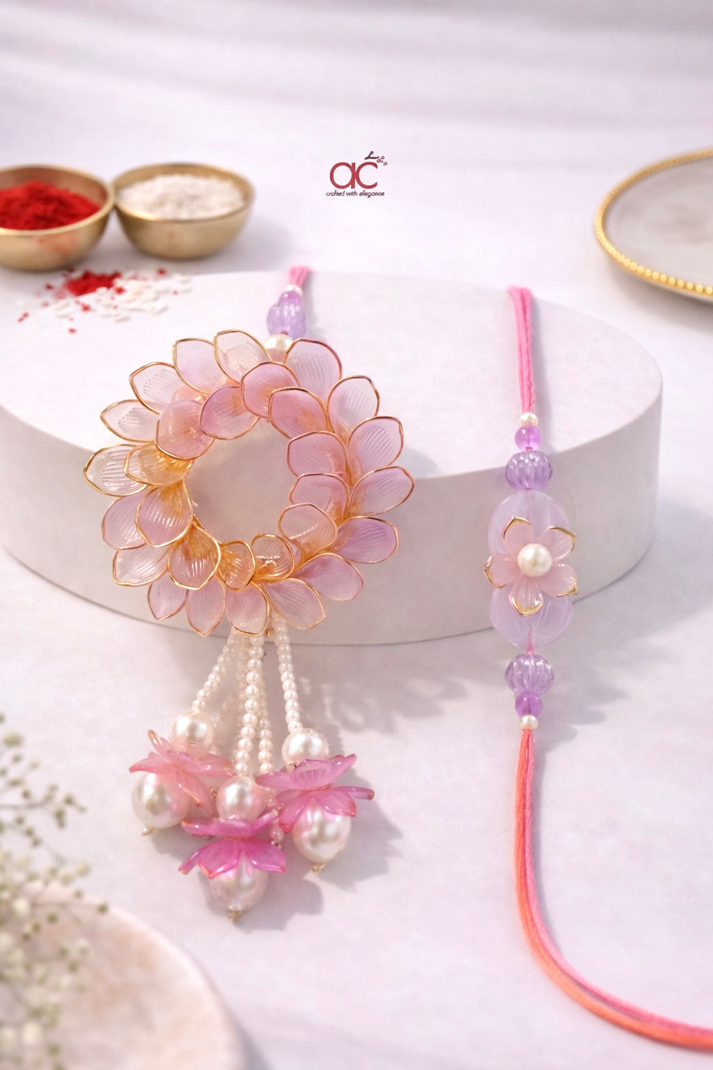 Luxury Floral Bhaiya Bhabhi Set