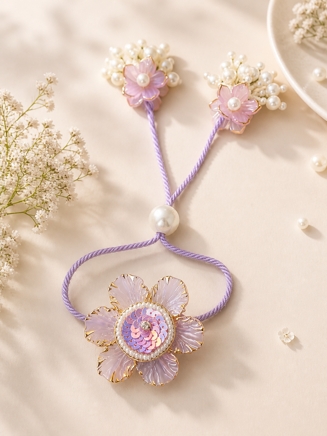 Petal Flower With Hanging Bracelet
