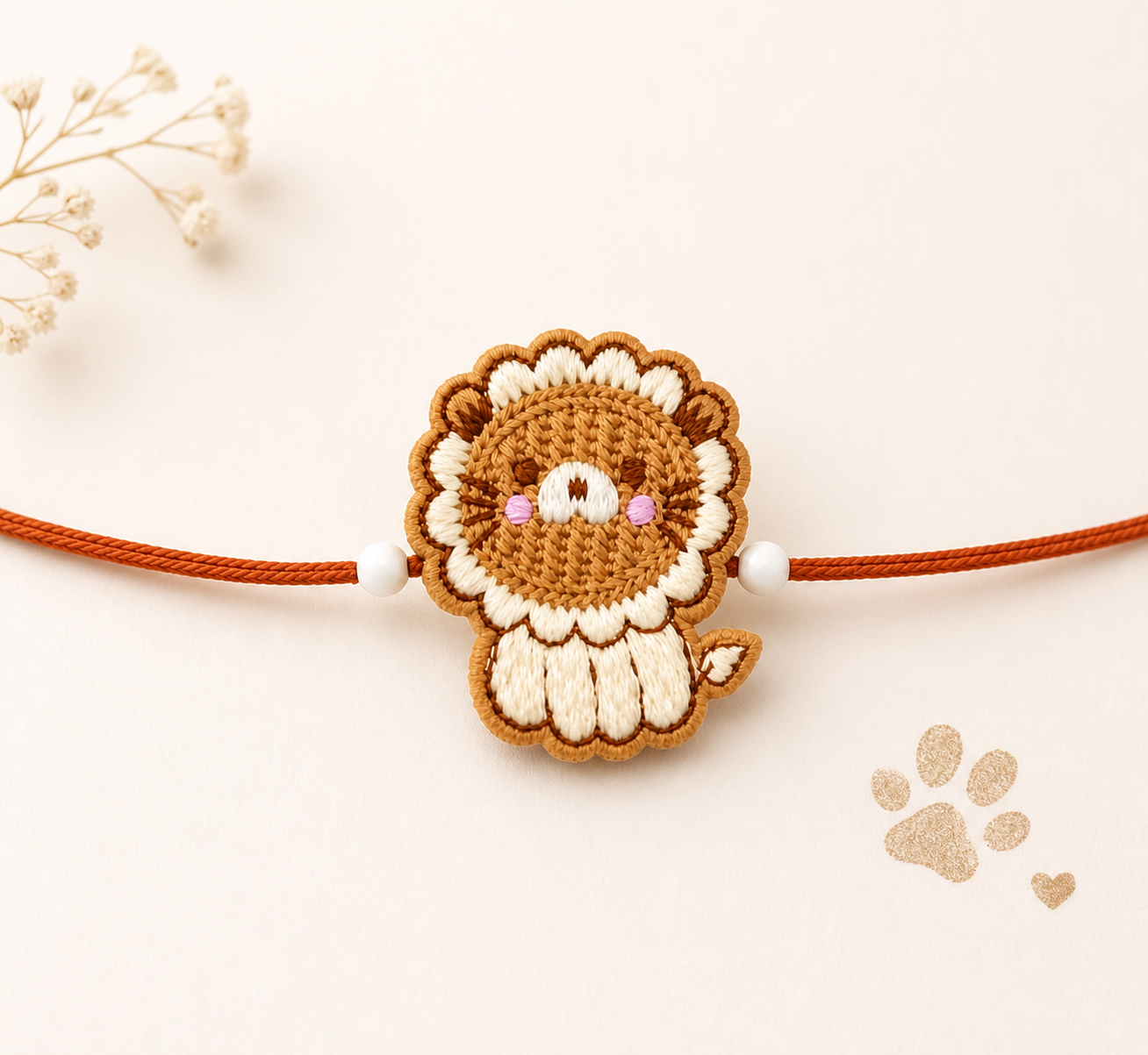 Crochet Lion Rakhi