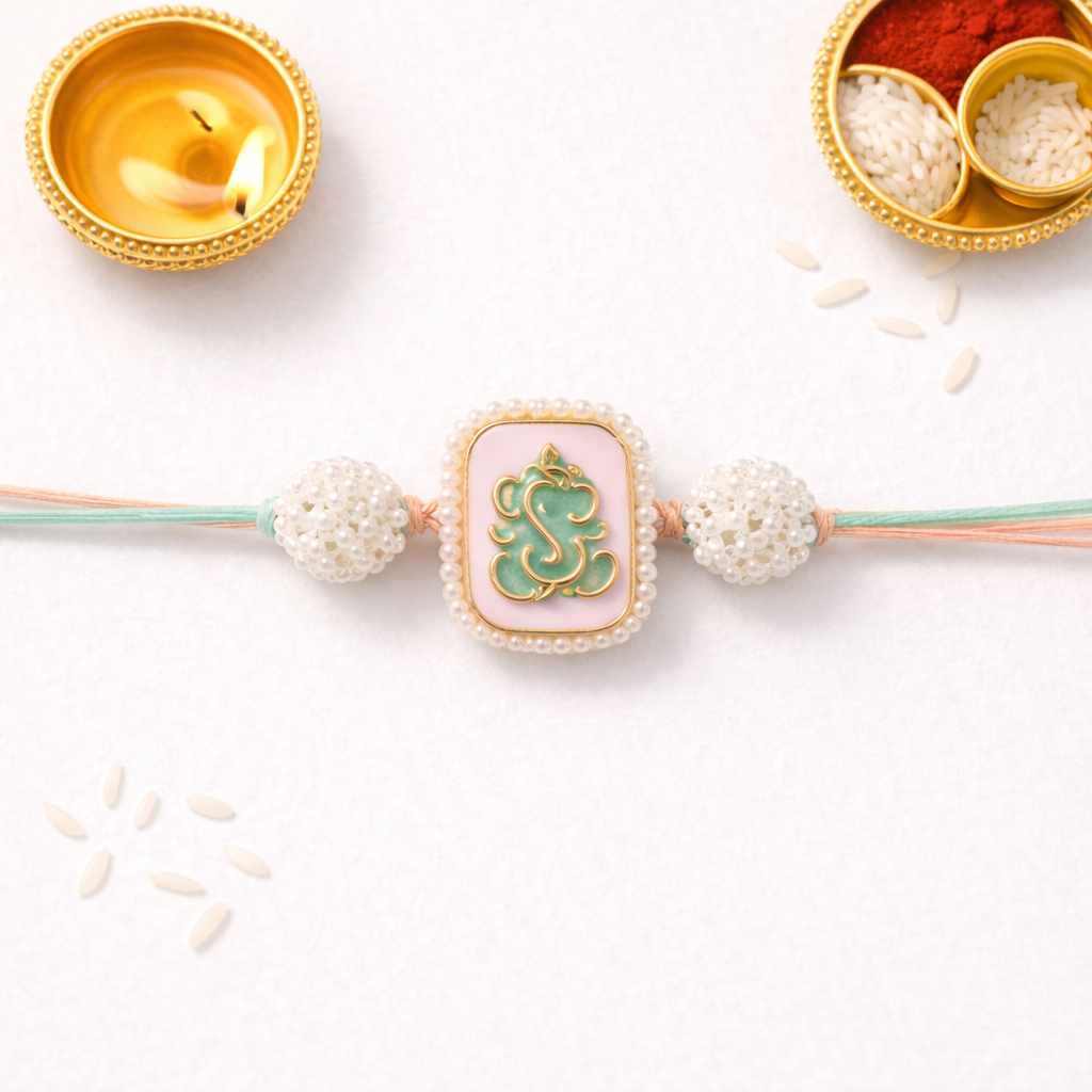 Meenakari Ganesha Rakhi