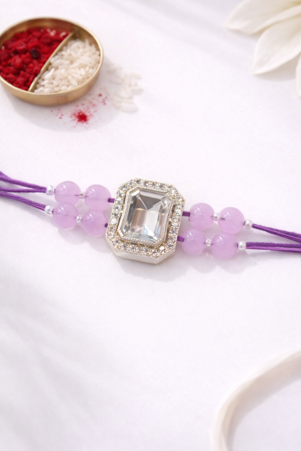 Lavender Stone Rakhi