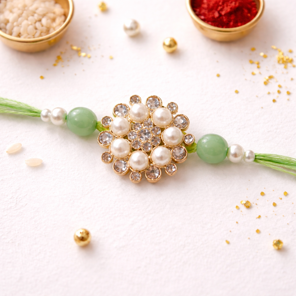 Stone And Pearl Rakhi