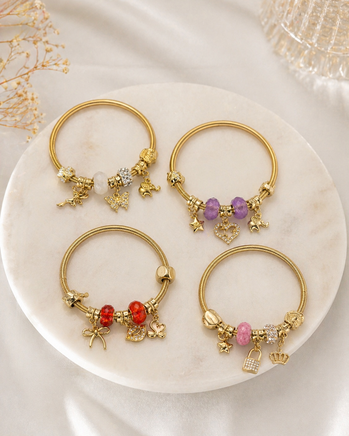 Metallic Charm Bracelet