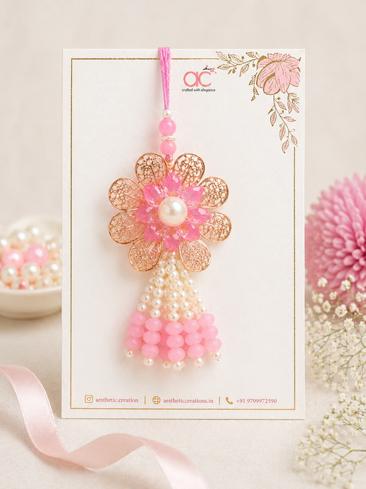 Pink Flower And Tassel Lumba
