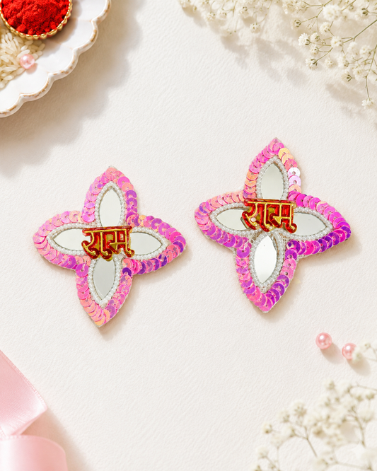 Pink Sequence And Mirror Work Soan