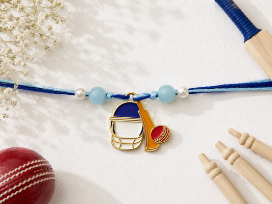 Cricket Helmet And Ball Rakhi