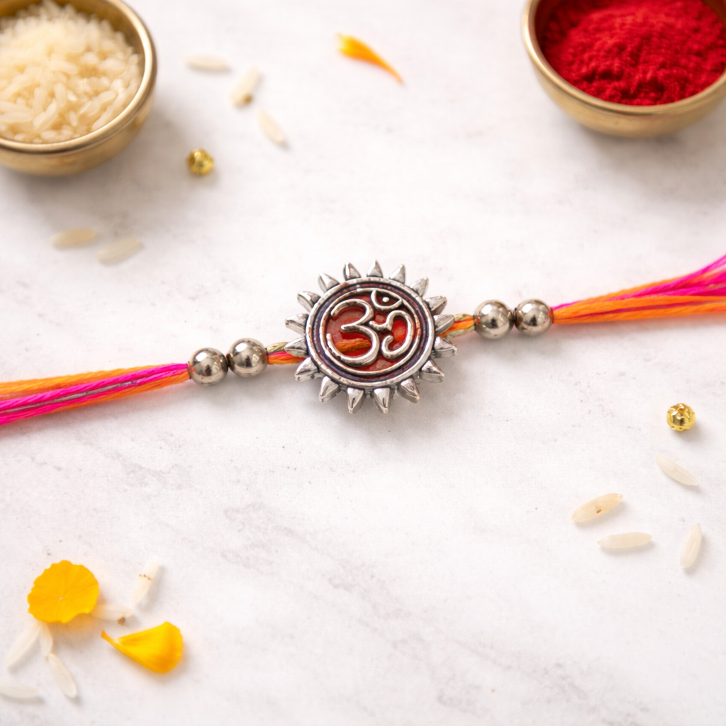 Oxidised Om Rakhi