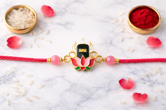 Divine Shivling And Lotus Rakhi