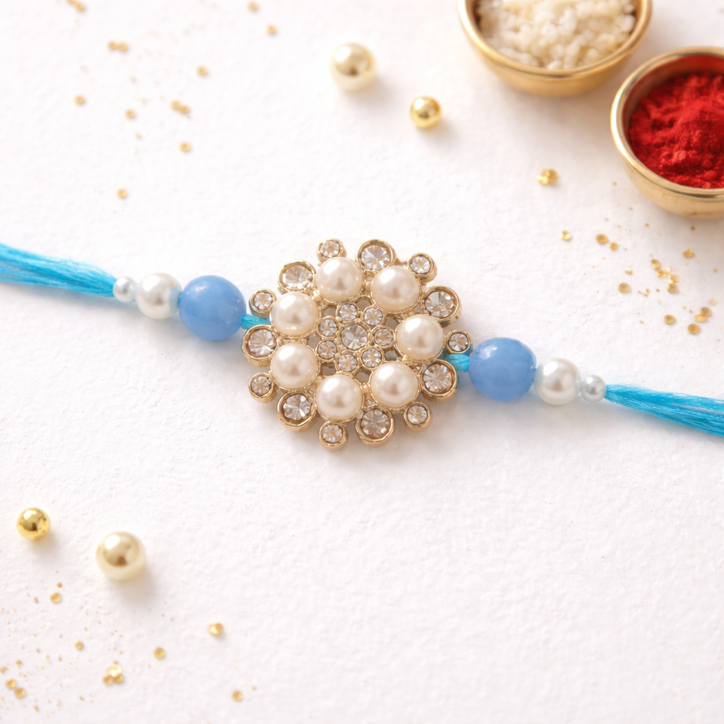 Stone And Pearl Rakhi