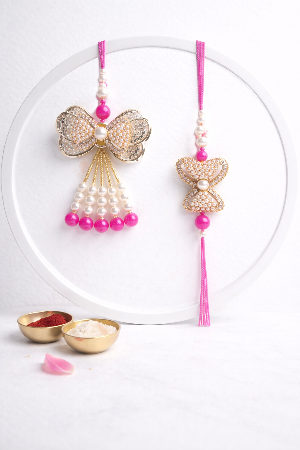 Stone Work Bow Bhaiya Bahabhi Pair