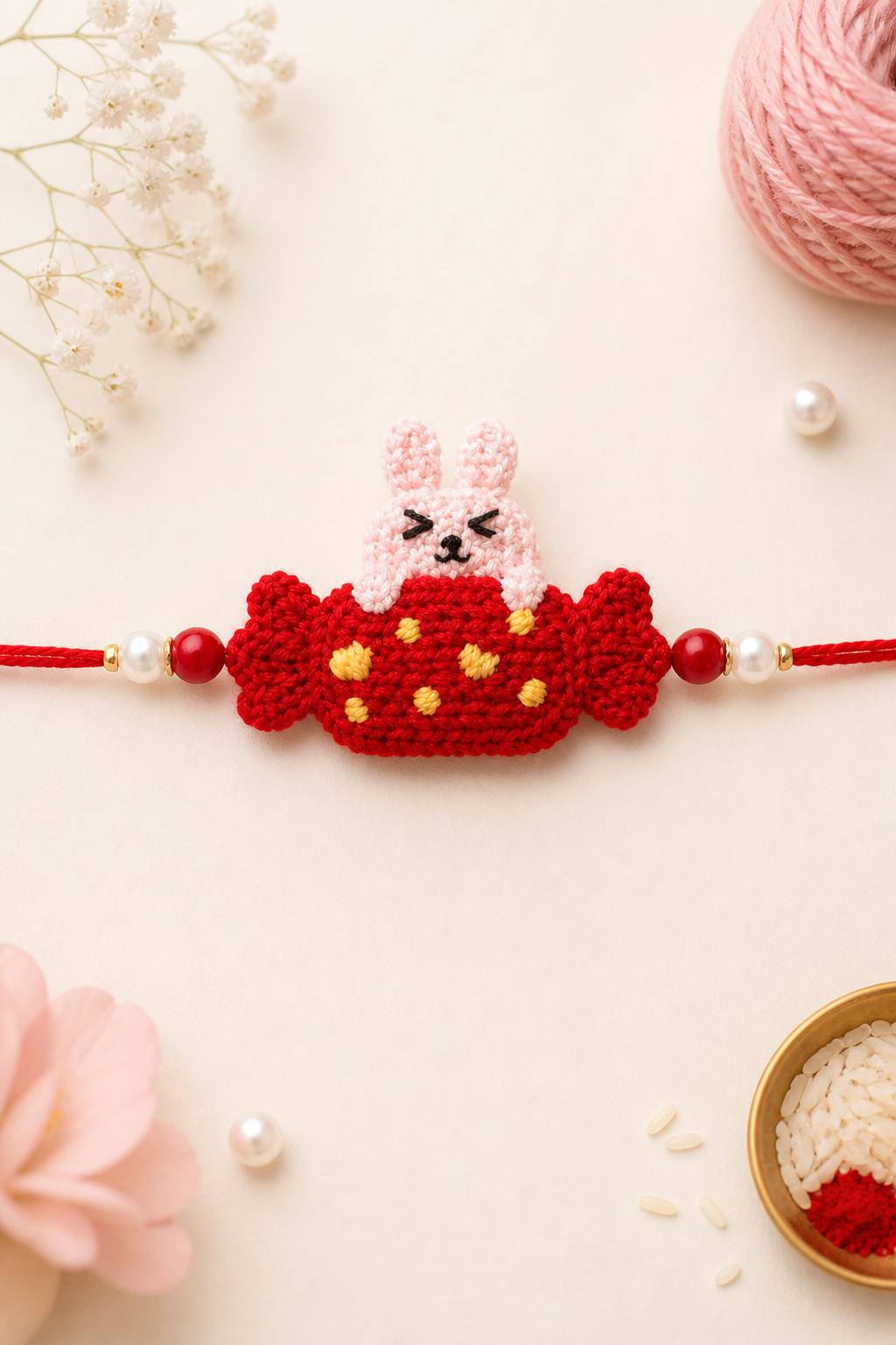 Crochet Bunny Rakhi