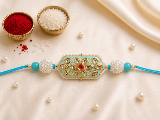 Designer Kundan Rakhi