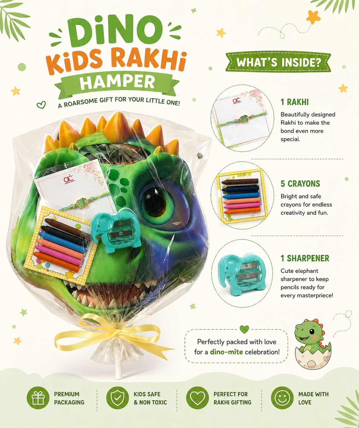 Dino Kids Rakhi Hamper