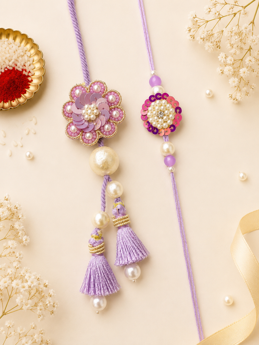Lavender Grace Bhaiya Bhabhi Rakhi