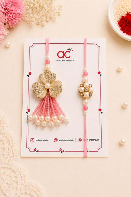 Rosy Elegance Bhaiya-Bhabhi Rakhi